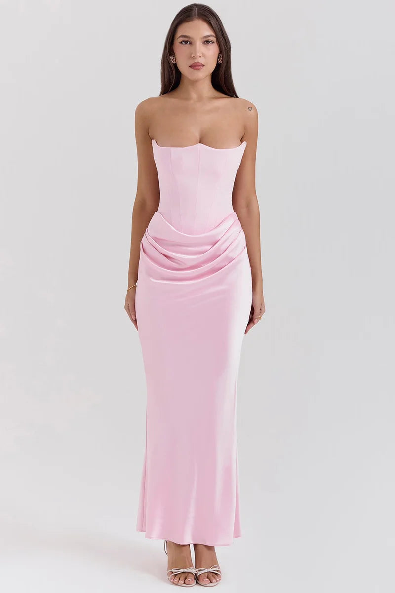 La Creme Strapless  Jurk