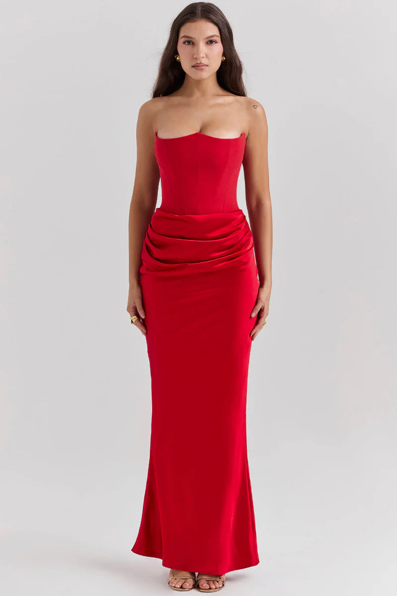 La Creme Strapless  Jurk