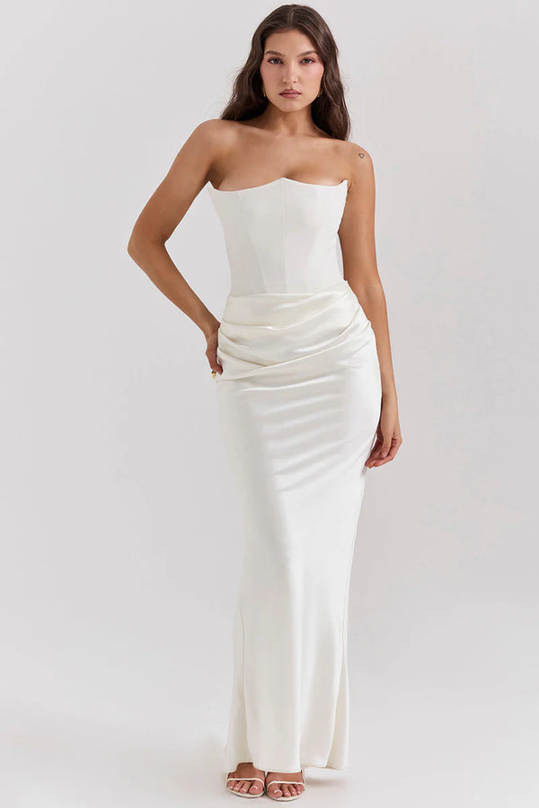 La Creme Strapless  Jurk